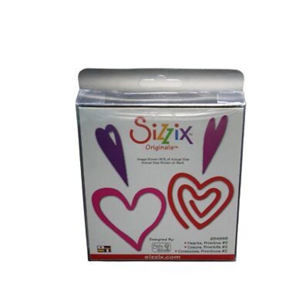 Sizzix Originals Large Red Cutting Die Primitive Hearts #2 Love USED 654998